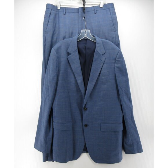 Bonobos Suit 44 L Wool 2-Piece Blazer Pants Windowpane Slim Fit 38X32